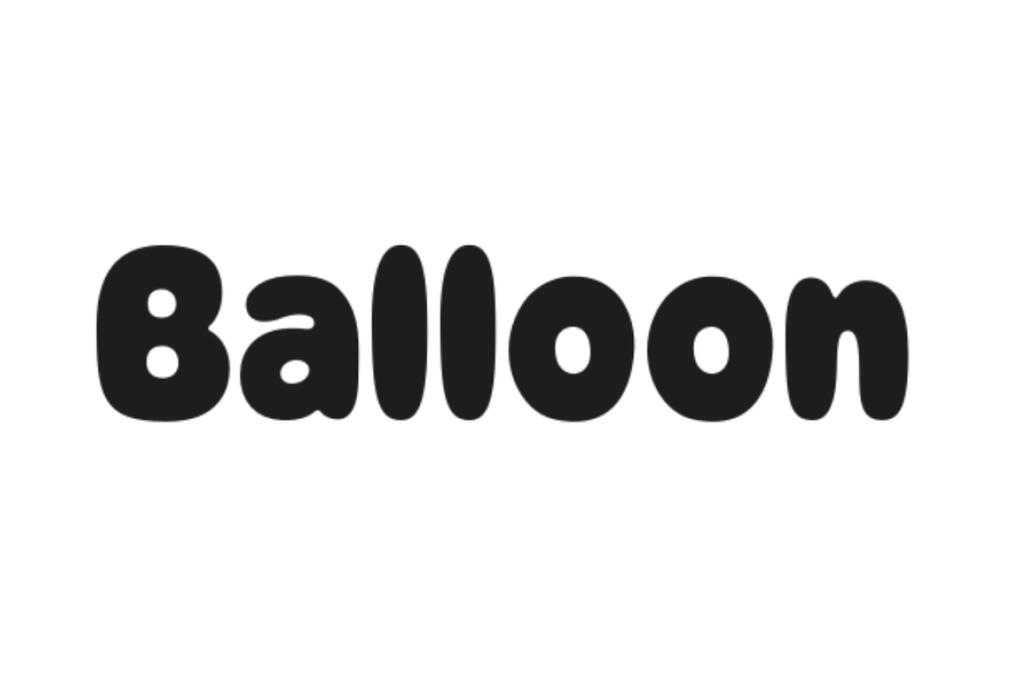Balloon font