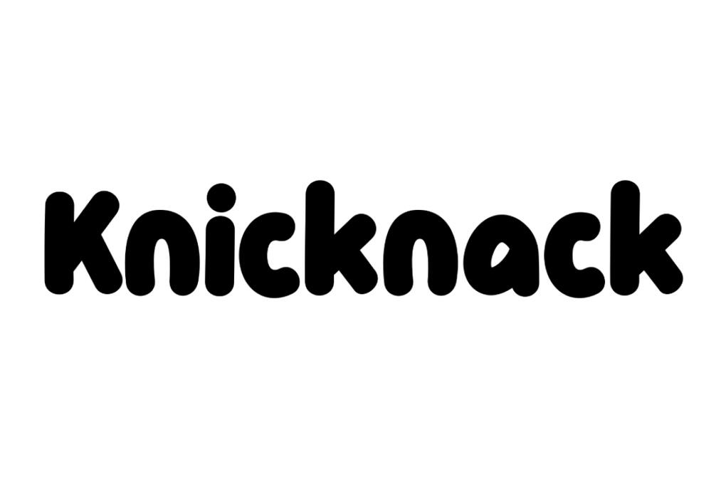 Knicknack font